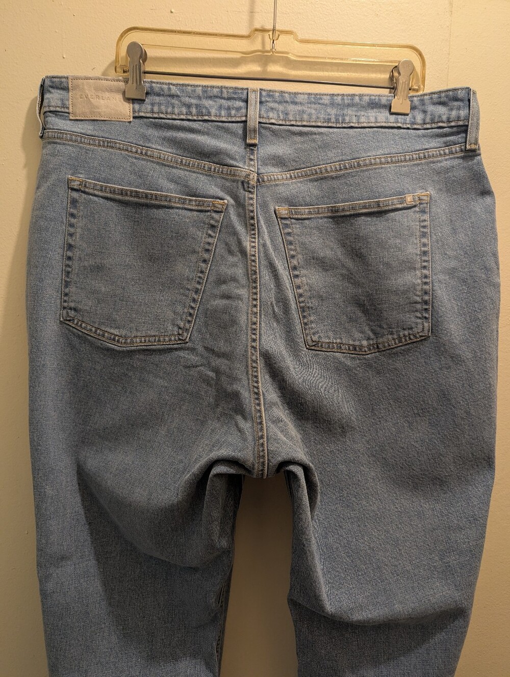 Everlane *NWOT The Curvy Cheeky Jean High-Rise Straight-Leg Medium Blue- 35/20 - Picture 12 of 16